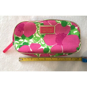 Lilly Pulitzer For Estée Lauder Cosmetic Bag‎ Pink Green Floral Travel Case